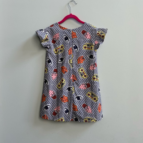 Kenzo Multicolor Girls’ Graphic Short Sleeve Dress, Size 8A - Picture 6 of 11